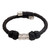 Sterling Silver Accent Leather Strength Bracelet from Bali 'Bali Strength'