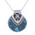 Blue Topaz and Composite Turquoise Sterling Silver Necklace 'Ocean's Glory' Blue Topaz and Composite Turquoise Sterling Silver Necklace 'Ocean's Glory'