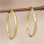 18k Gold Plated Sterling Silver Hoop Earrings from Peru 'Eternal Gleam' 18k Gold Plated Sterling Silver Hoop Earrings from Peru 'Eternal Gleam'