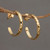 Gold Plated 925 Slim Half Hoop Silver Earrings from Bali 'Slim Radiant Shine'