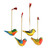 Four Colorful Papier Mache Bird Ornaments from India 'Chirping Sparrows' Four Colorful Papier Mache Bird Ornaments from India 'Chirping Sparrows'