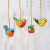 Four Colorful Papier Mache Bird Ornaments from India 'Chirping Sparrows' Four Colorful Papier Mache Bird Ornaments from India 'Chirping Sparrows'