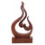 Hand Carved Suar Wood Heart and Flame Abstract Sculpture 'Lover's Passion' Hand Carved Suar Wood Heart and Flame Abstract Sculpture 'Lover's Passion'
