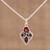 925 Sterling Silver Faceted Red Garnet Pendant Necklace 'Eternal Ecstasy'
