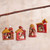 4 Ceramic Christmas Ornaments with Ayacucho Nativity Scenes 'Ayacucho Nativities'