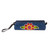 Blue Leather Makeup Case with Hand Painted Flower 'Cusco Sky'