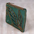 Pine Green Cotton and Silk Clutch with Leaf Motif Beading 'Enchanting' Pine Green Cotton and Silk Clutch with Leaf Motif Beading 'Enchanting'