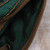 Pine Green Cotton and Silk Clutch with Leaf Motif Beading 'Enchanting' Pine Green Cotton and Silk Clutch with Leaf Motif Beading 'Enchanting'