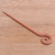 Light Brown Sawo Wood Spiral Motif Hair Pin from Bali 'Light Brown Spiral'