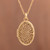 21k Gold Plated Silver Filigree Locket Necklace from Peru 'Shining Fantasy'