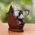 Wood Eyeglasses Stand in Light Brown from Bali 'Prominent Nose in Light Brown' Wood Eyeglasses Stand in Light Brown from Bali 'Prominent Nose in Light Brown'