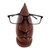 Wood Eyeglasses Stand in Light Brown from Bali 'Prominent Nose in Light Brown' Wood Eyeglasses Stand in Light Brown from Bali 'Prominent Nose in Light Brown'