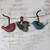 Handmade Wood Bird Ornaments from Ghana (Set of 3) 'Colorful Ntakraboa' Handmade Wood Bird Ornaments from Ghana (Set of 3) 'Colorful Ntakraboa'