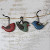 Handmade Wood Bird Ornaments from Ghana (Set of 3) 'Colorful Ntakraboa' Handmade Wood Bird Ornaments from Ghana (Set of 3) 'Colorful Ntakraboa'