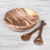 Handcrafted Wood Salad Bowl with Serving Spoon and Fork 'Share' Handcrafted Wood Salad Bowl with Serving Spoon and Fork 'Share'