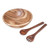 Handcrafted Wood Salad Bowl with Serving Spoon and Fork 'Share' Handcrafted Wood Salad Bowl with Serving Spoon and Fork 'Share'