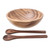 Handcrafted Wood Salad Bowl with Serving Spoon and Fork 'Share' Handcrafted Wood Salad Bowl with Serving Spoon and Fork 'Share'