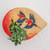 Hand-Painted Parrot-Themed Wood Wall-Mounted Planter 'Flying Macaws'