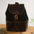 Leather and Suede Backpack Crafted in Peru 'Mountain Journey'