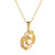 22k Gold Plated Sterling Silver and Citrine Pendant Necklace 'Golden Sunbeam'
