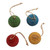 Round Natural Fiber and Wood Ornaments from Bali (Set of 4) 'Colorful Orbs' Round Natural Fiber and Wood Ornaments from Bali (Set of 4) 'Colorful Orbs'