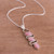 Modern Pink Opal Pendant Necklace from Peru 'Pink Modernity'