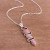 Modern Pink Opal Pendant Necklace from Peru 'Pink Modernity'