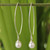 Thai Sterling Silver and Pearl Earrings 'Sublime'