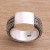 Mens Sterling Silver Band Ring 'Gallant Dragon'