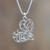 Handmade Sterling Silver Filigree Heart Necklace from Peru 'Lace Valentine'