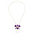 Genuine Purple Orchid Resin Pendant Necklace with Gold Chain 'Orchid Majesty'