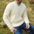 Mens Irish Aran Islands Wool VNeck Sweater 'Cliffs of Inis Mor' Mens Irish Aran Islands Wool VNeck Sweater 'Cliffs of Inis Mor'