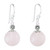 Rose Quartz Beaded Dangle Earrings from Thailand 'Bonbon Bloom'