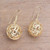 18k Gold Plated Sterling Silver Om Dangle Earrings 'Omkara Orbs' 18k Gold Plated Sterling Silver Om Dangle Earrings 'Omkara Orbs'