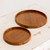Hand Carved Conacaste Wood Trays Pair from Guatemala 'Natural Circles' Hand Carved Conacaste Wood Trays Pair from Guatemala 'Natural Circles'