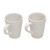 Dot Motif Small White Ceramic Mugs Pair 'Country Dot'