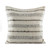 Guatemalan Taupe Striped Backstrap Woven Wool Cushion Cover 'Beauty in Taupe'