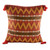 Zigzag Motif Cotton Cushion Cover in Chestnut from Guatemala 'Zigzag Paths in Chestnut'