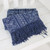 Geometric Batik Cotton Throw in Indigo from Thailand 'Batik Energy'
