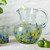 Colorful Recycled Glass Pitcher Crafted in Mexico 'Ocean Confetti' Colorful Recycled Glass Pitcher Crafted in Mexico 'Ocean Confetti'