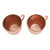 Hammered Copper Mugs Crafted in Java Pair 'Moscow Mule Gleam'