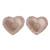 HeartShaped Reclaimed Stone Flower Pots Pair 'Heartfelt Planters'