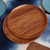 Handmade Natural Teakwood Plates from Bali 14 Ine, Pair 'Natural Appetite'
