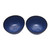 Asymmetric Ceramic Bowls in Blue from Bali Pair 'Asymmetric Blue'