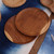 Handcrafted Teakwood Luncheon Plates Pair 'Natural Appetite' Handcrafted Teakwood Luncheon Plates Pair 'Natural Appetite'