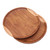 Handcrafted Teakwood Luncheon Plates Pair 'Natural Appetite' Handcrafted Teakwood Luncheon Plates Pair 'Natural Appetite'