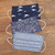 3 Single Layer Blue Cotton Print Elastic Loop Face Masks 'Island Vibe'