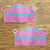 2 Handwoven Lilac and Teal Cotton Headband Face Masks 'Zapotec Dawn' 2 Handwoven Lilac and Teal Cotton Headband Face Masks 'Zapotec Dawn'