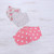 3 Pink-White-Sepia Print Ear Loop Cotton Face Masks Set 'Rosy Dots and Posies' 3 Pink-White-Sepia Print Ear Loop Cotton Face Masks Set 'Rosy Dots and Posies'