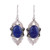 Fair Trade Sterling Silver and Lapis Lazuli Earrings 'Blue Lotus'